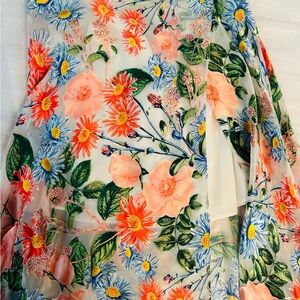 Alice + Olivia Floral Midi Skirt - Multicolor